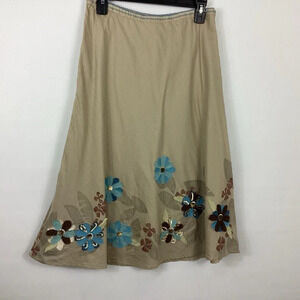 J. Jill Floral Applique Skirt Size Small
